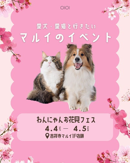 イベント情報｜吉祥寺マルイ わんにゃんお花見フェス